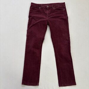 Patagonia Women’s Organic Cotton Corduroy Stretch Burgundy Wine Pants 34x31
